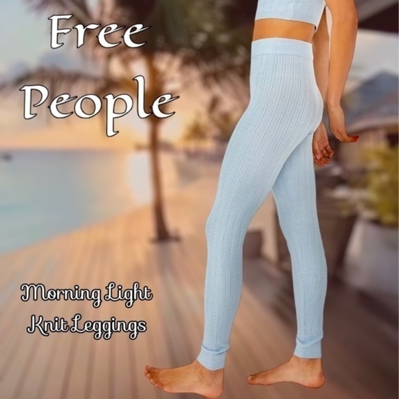 FREE PEOPLE Morning Light Knit Leggings - Picture 1 of 12